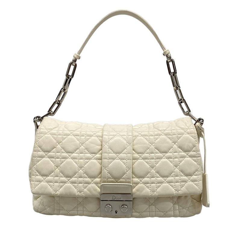 Dior Christian Dior Shoulder Bag New Rock Cannage Stitch Ivory Chain Shoulder