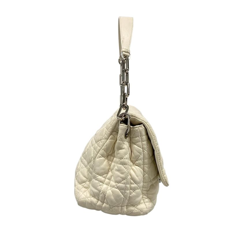 Dior Christian Dior Shoulder Bag New Rock Cannage Stitch Ivory Chain Shoulder