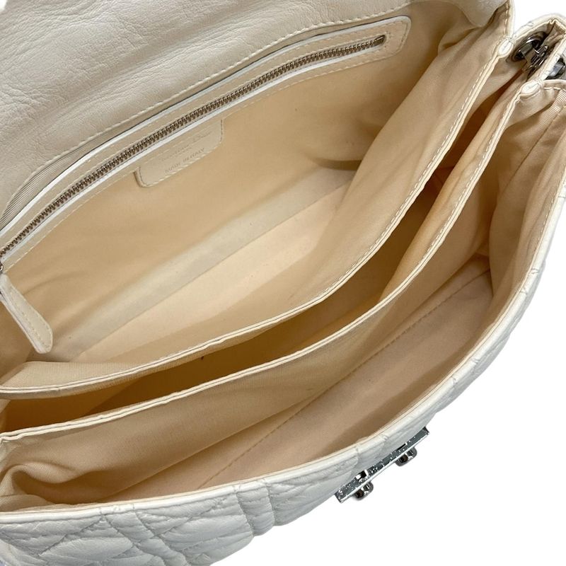 Dior Christian Dior Shoulder Bag New Rock Cannage Stitch Ivory Chain Shoulder