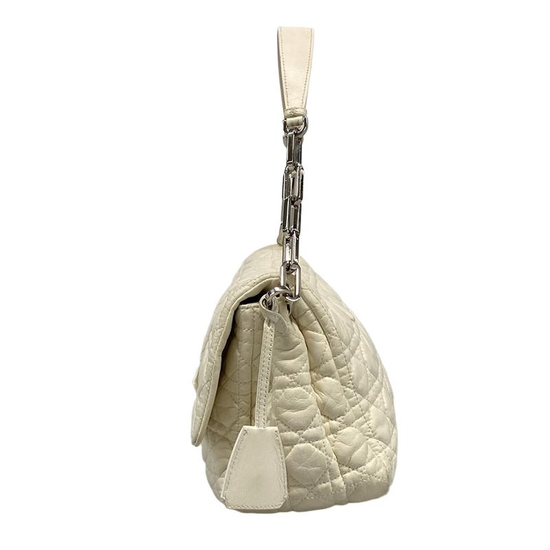 Dior Christian Dior Shoulder Bag New Rock Cannage Stitch Ivory Chain Shoulder