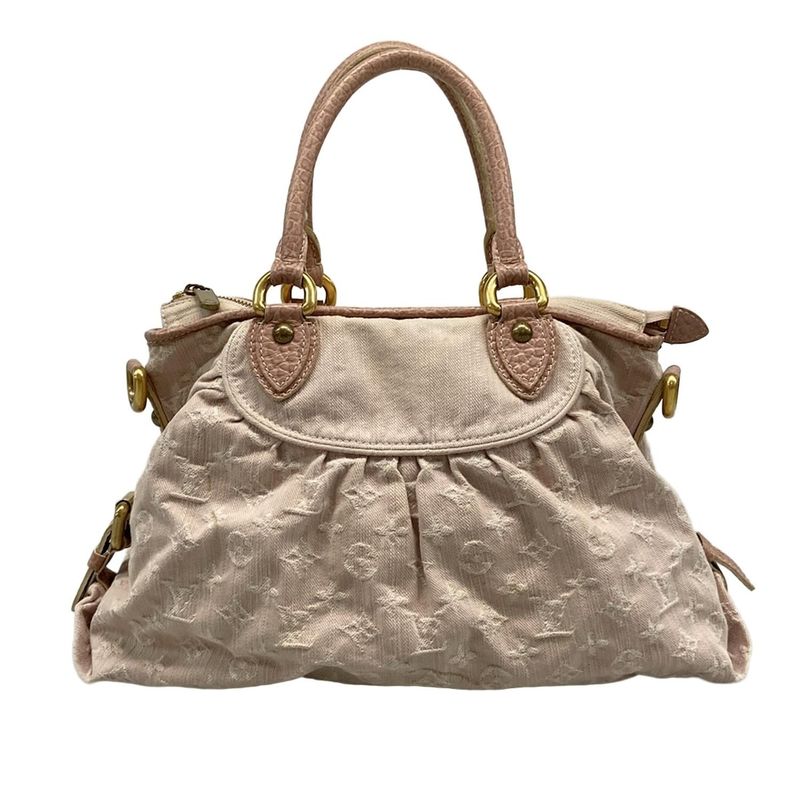 Louis Vuitton Handbag Monogram Denim Neocabby MM M95836 Rose Cotton Leather