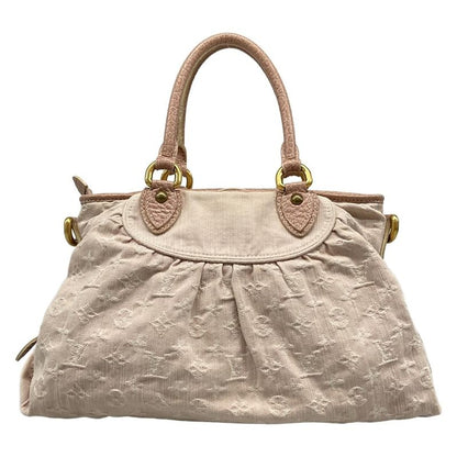 Louis Vuitton Handbag Monogram Denim Neocabby MM M95836 Rose Cotton Leather