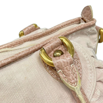 Louis Vuitton Handbag Monogram Denim Neocabby MM M95836 Rose Cotton Leather