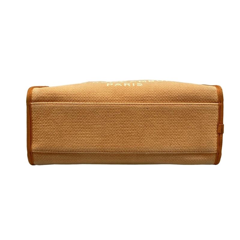 Chanel Shoulder Bag Deauville Beau Ring Bag Orange Chain Shoulder Silver