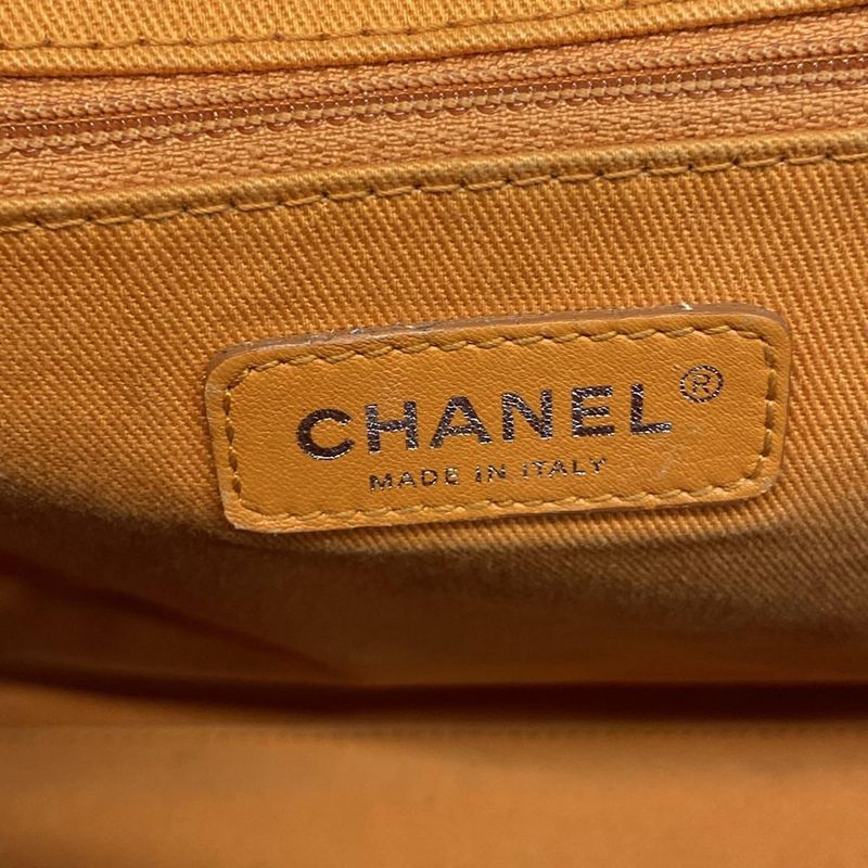 Chanel Shoulder Bag Deauville Beau Ring Bag Orange Chain Shoulder Silver