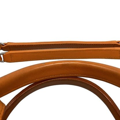 Chanel Shoulder Bag Deauville Beau Ring Bag Orange Chain Shoulder Silver