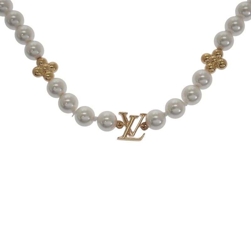 Louis Vuitton My Pearl Necklace GP Gold Ladies