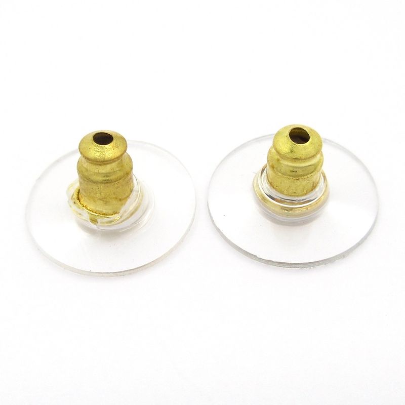 Chanel Earrings Coco Mark Gold X Bordeaux