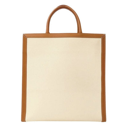 Celine Bag Tote Canvas Vertical Cabas Large Brown Ivory