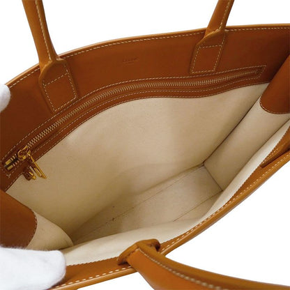 Celine Bag Tote Canvas Vertical Cabas Large Brown Ivory