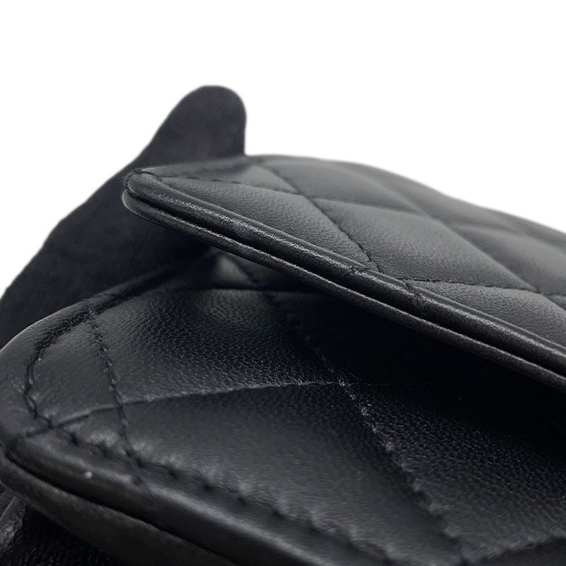 Chanel Chain Wallet Quilted Pearl CC Logo Lambskin