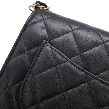 Chanel Chain Wallet Quilted Pearl CC Logo Lambskin