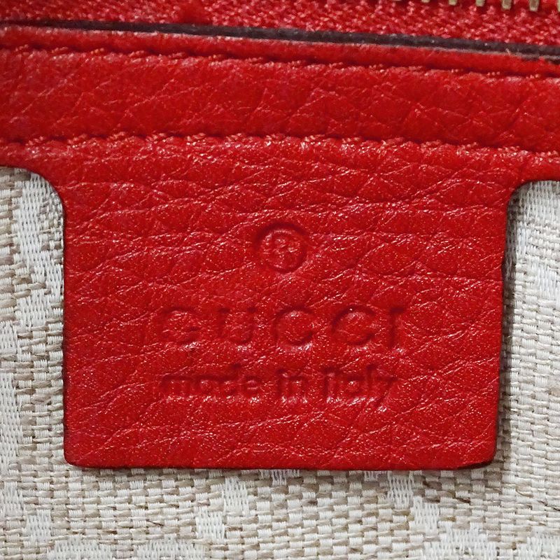 Gucci Bag Women's Brand Handbag Shoulder Bag 2way Bamboo Leather Red 282315