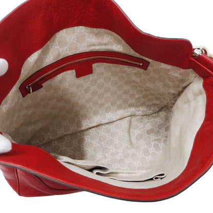 Gucci Bag Women's Brand Handbag Shoulder Bag 2way Bamboo Leather Red 282315