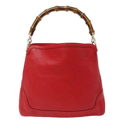 Gucci Bag Women's Brand Handbag Shoulder Bag 2way Bamboo Leather Red 282315