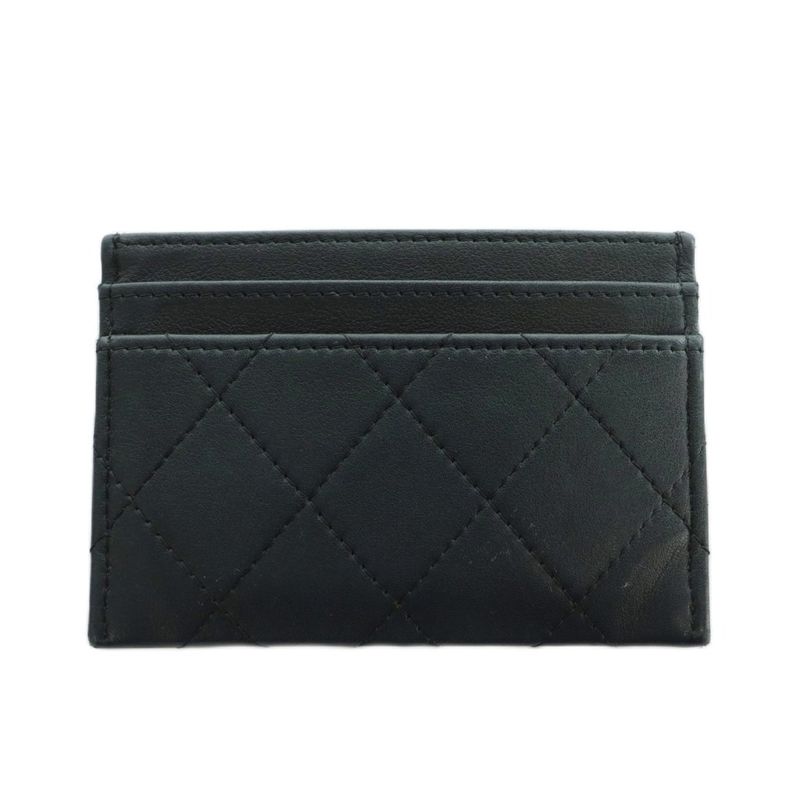 Chanel Matelasse Classic Card Case Black SS • OS