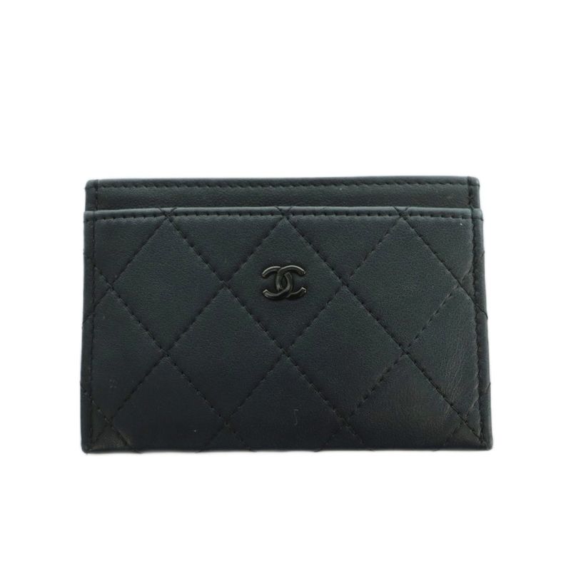 Chanel Matelasse Classic Card Case Black SS • OS