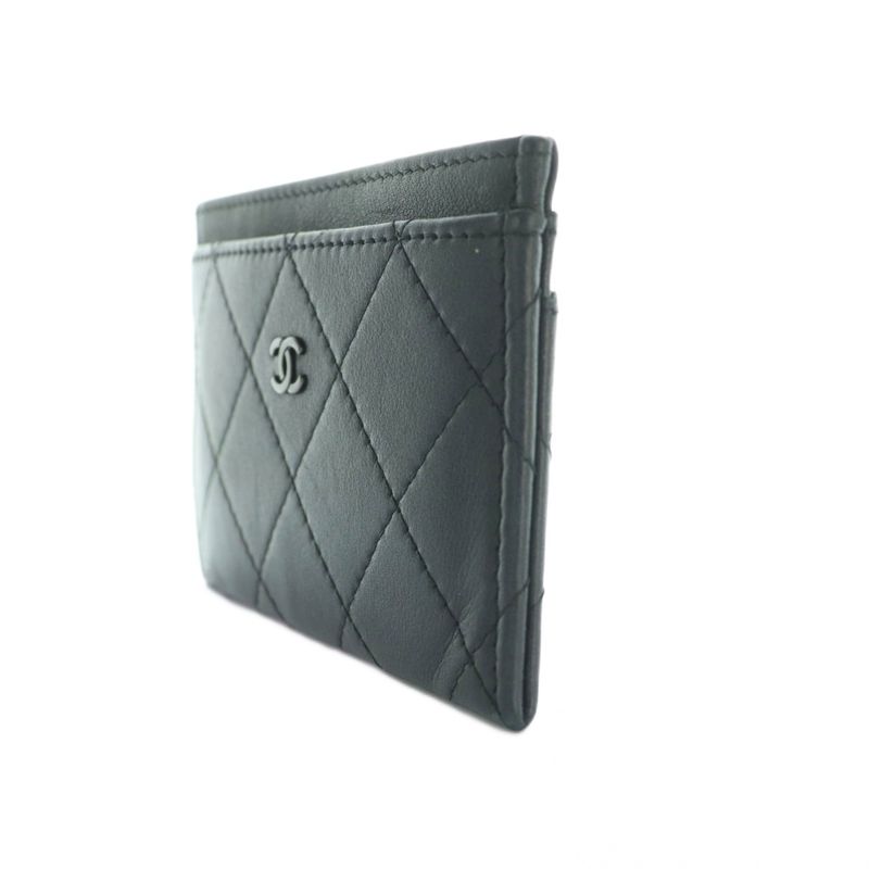 Chanel Matelasse Classic Card Case Black SS • OS
