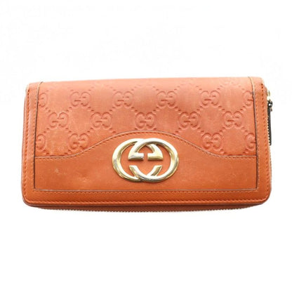 Gucci Sukey Interlocking G Long Wallet Leather GG Brown SS • OS