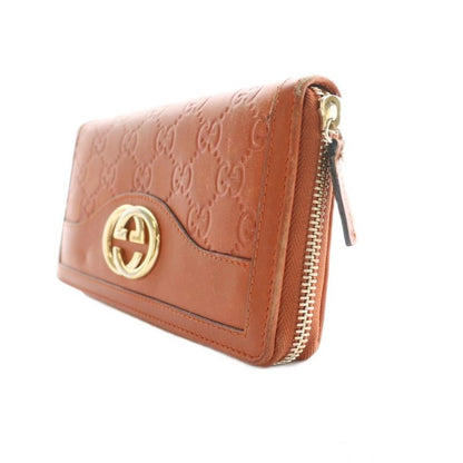 Gucci Sukey Interlocking G Long Wallet Leather GG Brown SS • OS