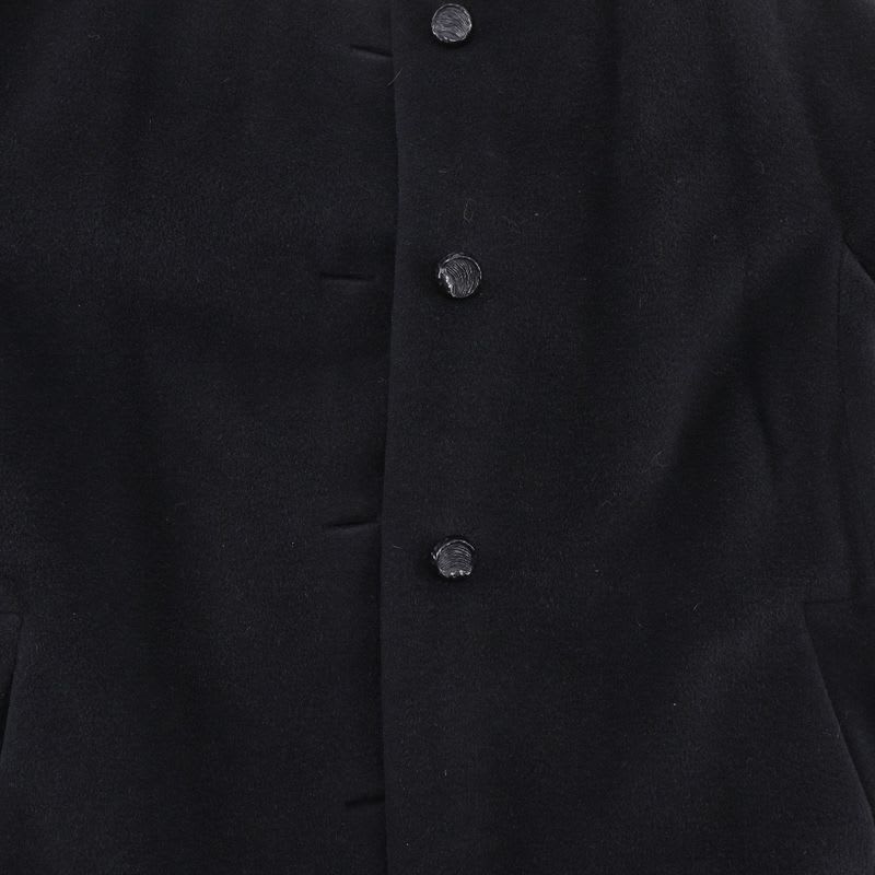 Balenciaga Collarless Coat Black Women's Other Outerwear