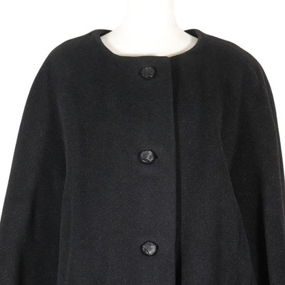 Balenciaga Collarless Coat Black Women's Other Outerwear