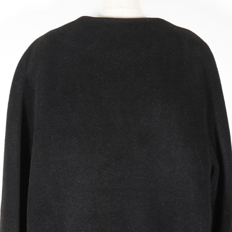 Balenciaga Collarless Coat Black Women's Other Outerwear
