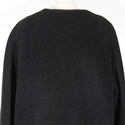 Balenciaga Collarless Coat Black Women's Other Outerwear