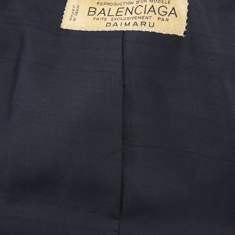 Balenciaga Collarless Coat Black Women's Other Outerwear