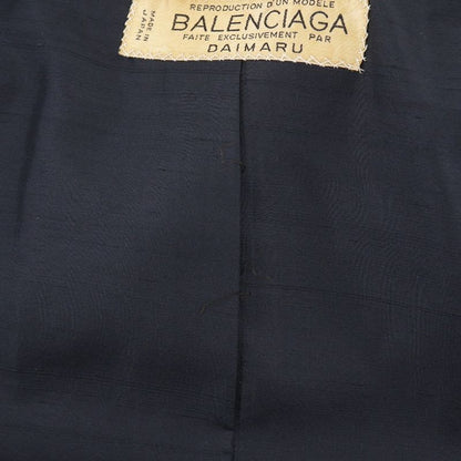 Balenciaga Collarless Coat Black Women's Other Outerwear