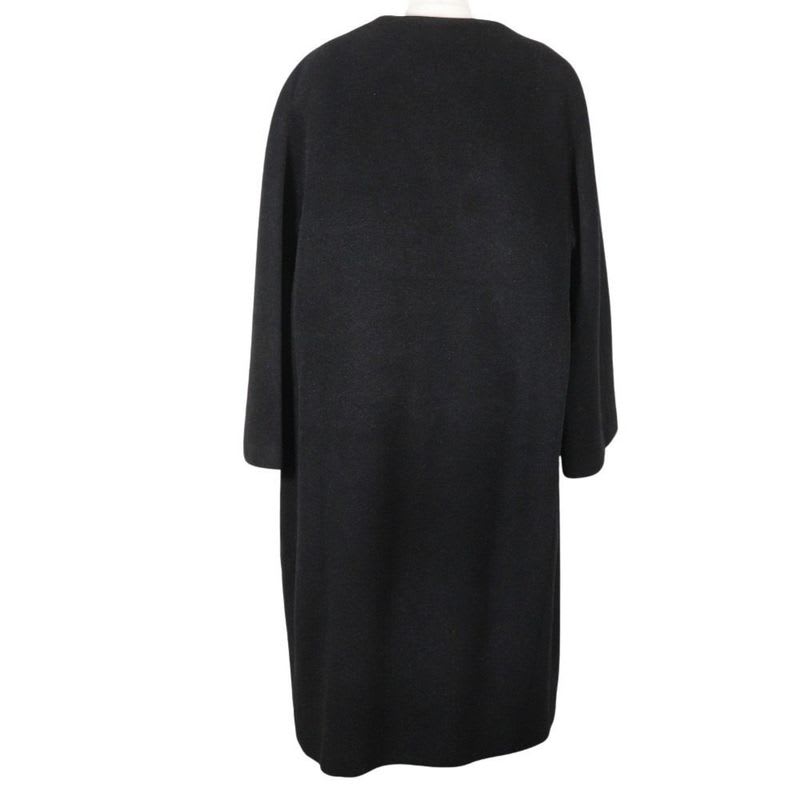 Balenciaga Collarless Coat Black Women's Other Outerwear