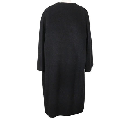 Balenciaga Collarless Coat Black Women's Other Outerwear
