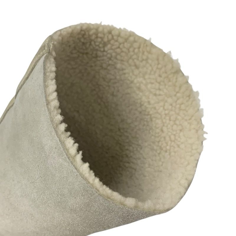 Chanel Boots Long Boots Shoes Suede Beige Shearling Boots Here Mark