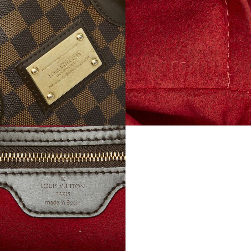 Louis Vuitton Damier Hampstead PM Tote Bag Handbag N51205 Ebene Brown PVC