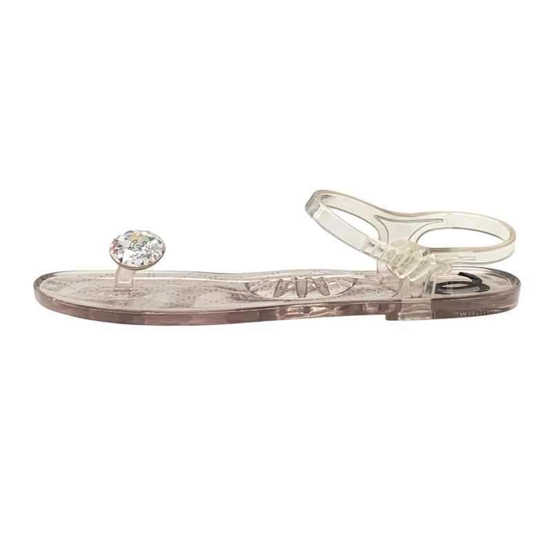 Chanel Sandals Shoes Rubber Clear Thong Sandals Flat Sandals Here Mark Bijou