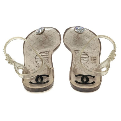 Chanel Sandals Shoes Rubber Clear Thong Sandals Flat Sandals Here Mark Bijou