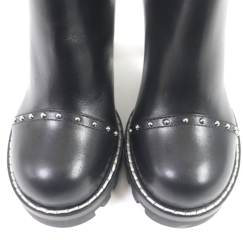 □louis Vuitton Star Trail Line Leather Monogram Studded Belt Side Gore Boots