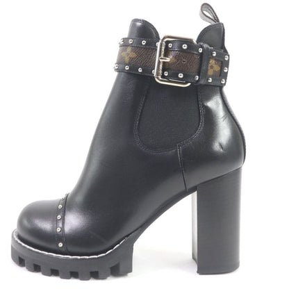 □louis Vuitton Star Trail Line Leather Monogram Studded Belt Side Gore Boots