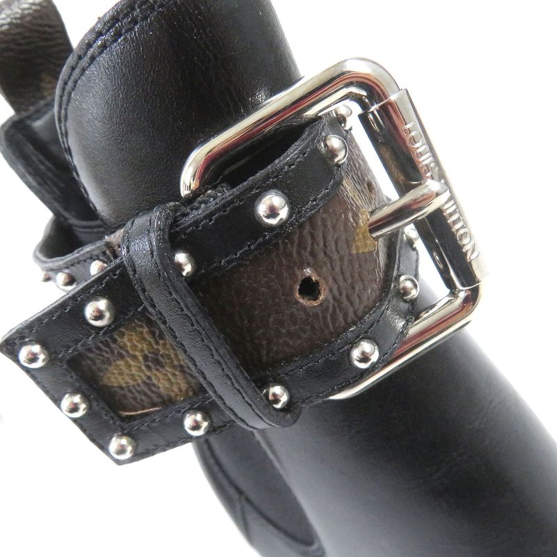 □louis Vuitton Star Trail Line Leather Monogram Studded Belt Side Gore Boots