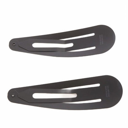 Balenciaga Holli Xxl Snap Clip Hair Clip Set Logo Black