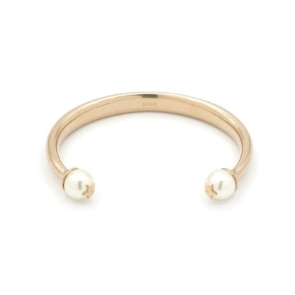 Christian Dior Tribales Bracelet Bangle Gold Logo Pearl Star