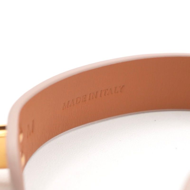 Christian Dior 30 Montaigne Bracelet Double CD Logo Leather Pink