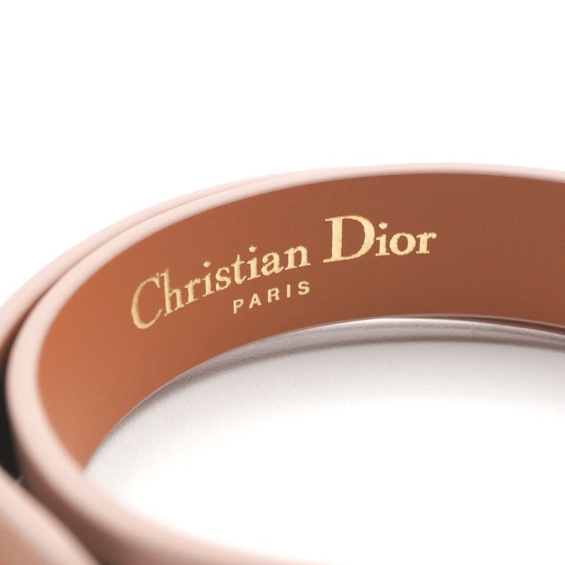 Christian Dior 30 Montaigne Bracelet Double CD Logo Leather Pink