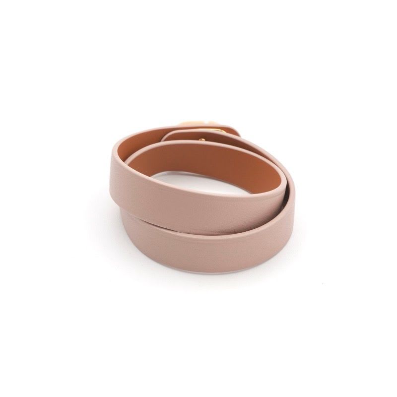 Christian Dior 30 Montaigne Bracelet Double CD Logo Leather Pink