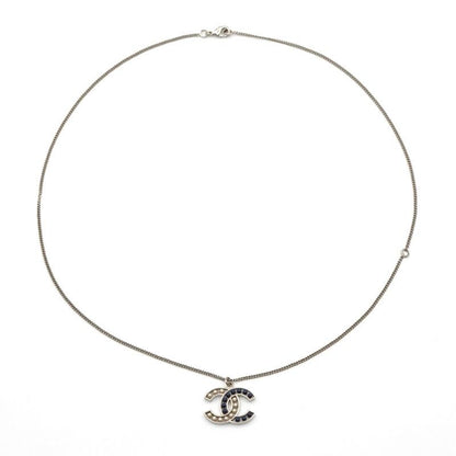 Chanel GP Silver Navy Coco Mark Pearl