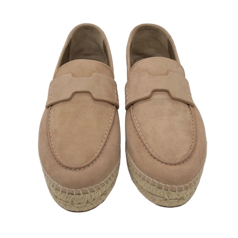 Hermes Trip Loafers Flat Shoes Espadrilles Rope Sole Suede Beige