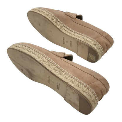 Hermes Trip Loafers Flat Shoes Espadrilles Rope Sole Suede Beige