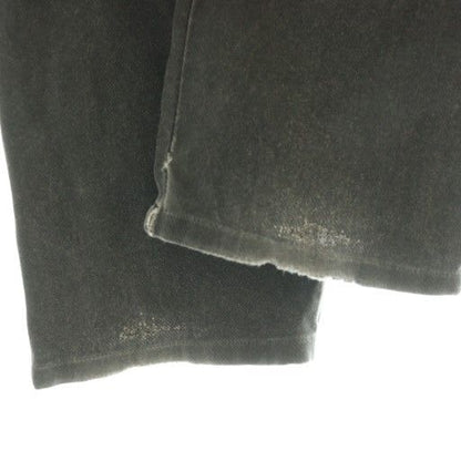 Chanel Faux Pearl Button Skinny Denim Pants Stretch 34 Charcoal CX OS