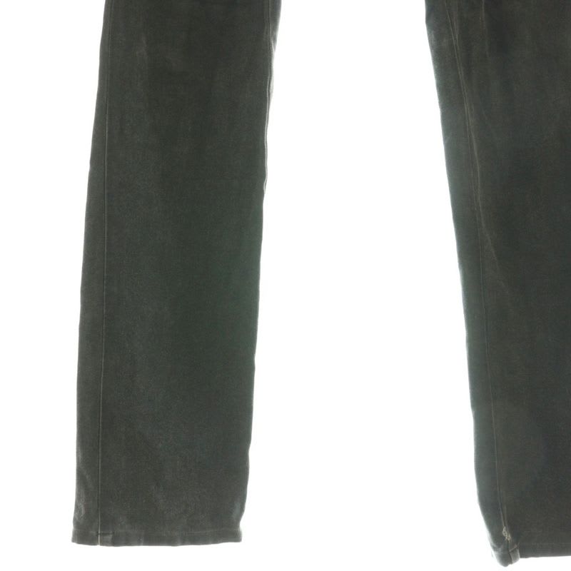 Chanel Faux Pearl Button Skinny Denim Pants Stretch 34 Charcoal CX OS