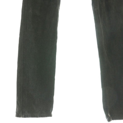 Chanel Faux Pearl Button Skinny Denim Pants Stretch 34 Charcoal CX OS